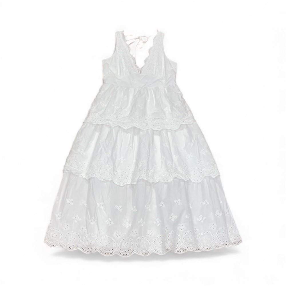 Lulus white tiered midi dress - Picture 3 of 5